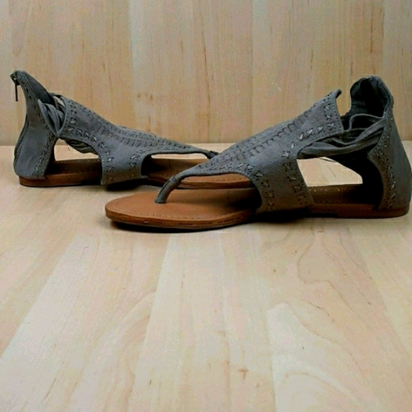 Altar'd State Leather Zip Back Sandals - Picture 8 of 8